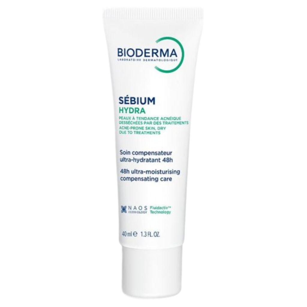 Bioderma Sebium Hydra Hypoallergenic Ultra Moisturizing & Compensating Face Cream for Dry Acne, 40ml - الصورة 2