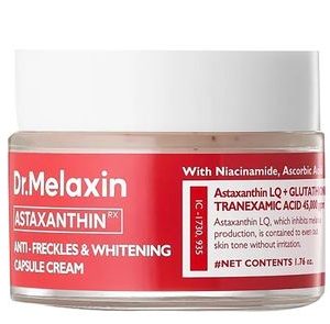 Dr.Melaxin Whitening & Anti-Freckles Capsule Face Cream with Astaxanthin  Niacinamide & Tranexamic Acid, 50g