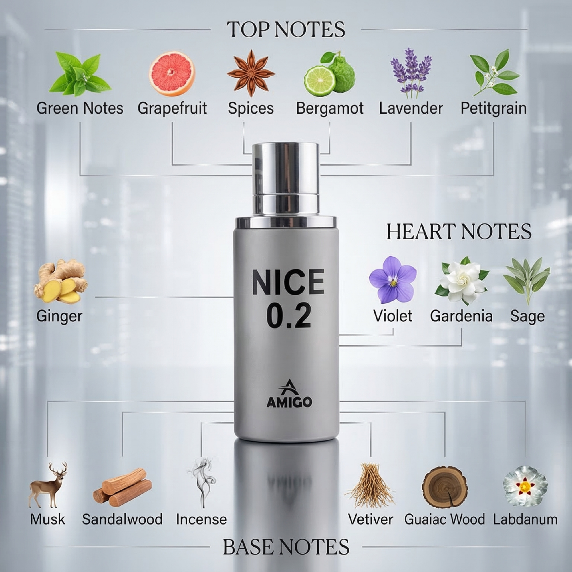 AMIGO Nice 0.2 Eau De Parfum for Men 100ml - Image 3